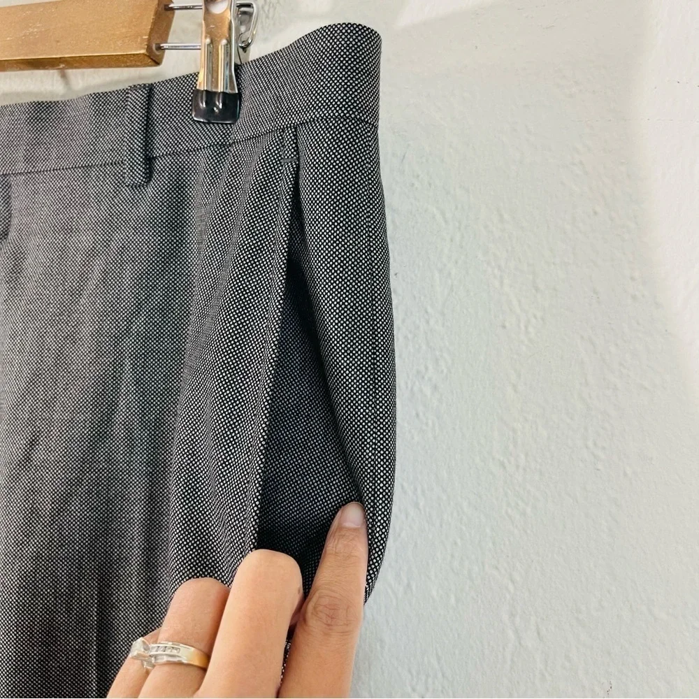 Banana Republic 100% Wool High Rise Dress Pants Men Size 34 Black/White Pockets